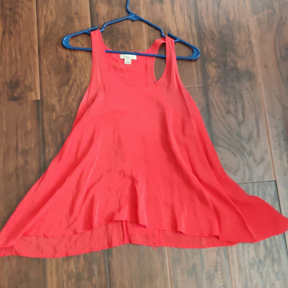 Tangerine Orange Sleeveless Tank Top